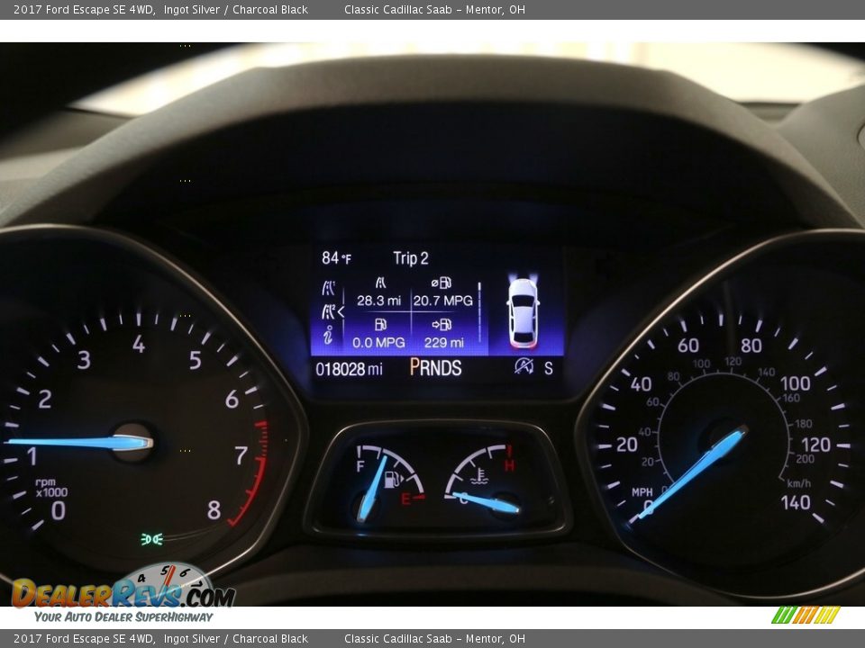 2017 Ford Escape SE 4WD Ingot Silver / Charcoal Black Photo #11