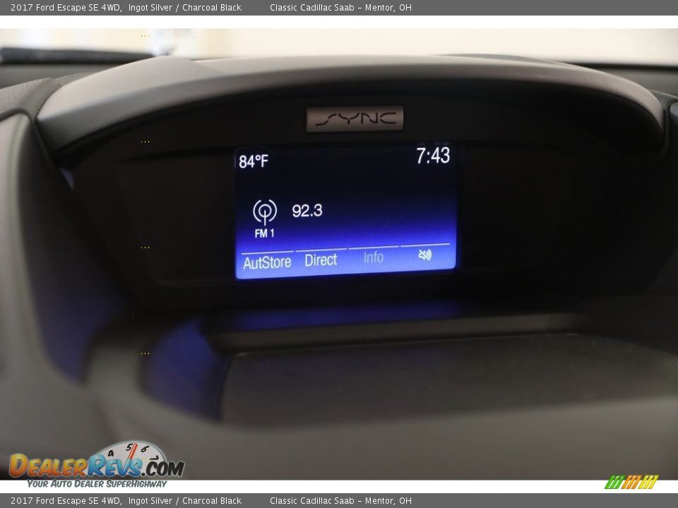 2017 Ford Escape SE 4WD Ingot Silver / Charcoal Black Photo #13