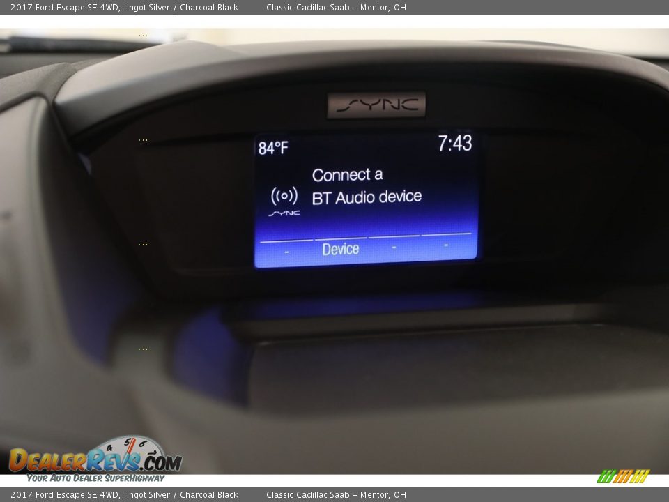 2017 Ford Escape SE 4WD Ingot Silver / Charcoal Black Photo #14