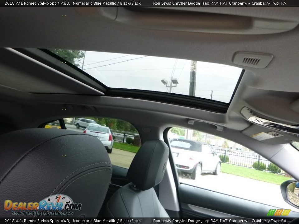 2018 Alfa Romeo Stelvio Sport AWD Montecarlo Blue Metallic / Black/Black Photo #16