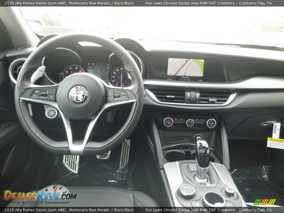 2018 Alfa Romeo Stelvio Sport AWD Montecarlo Blue Metallic / Black/Black Photo #19