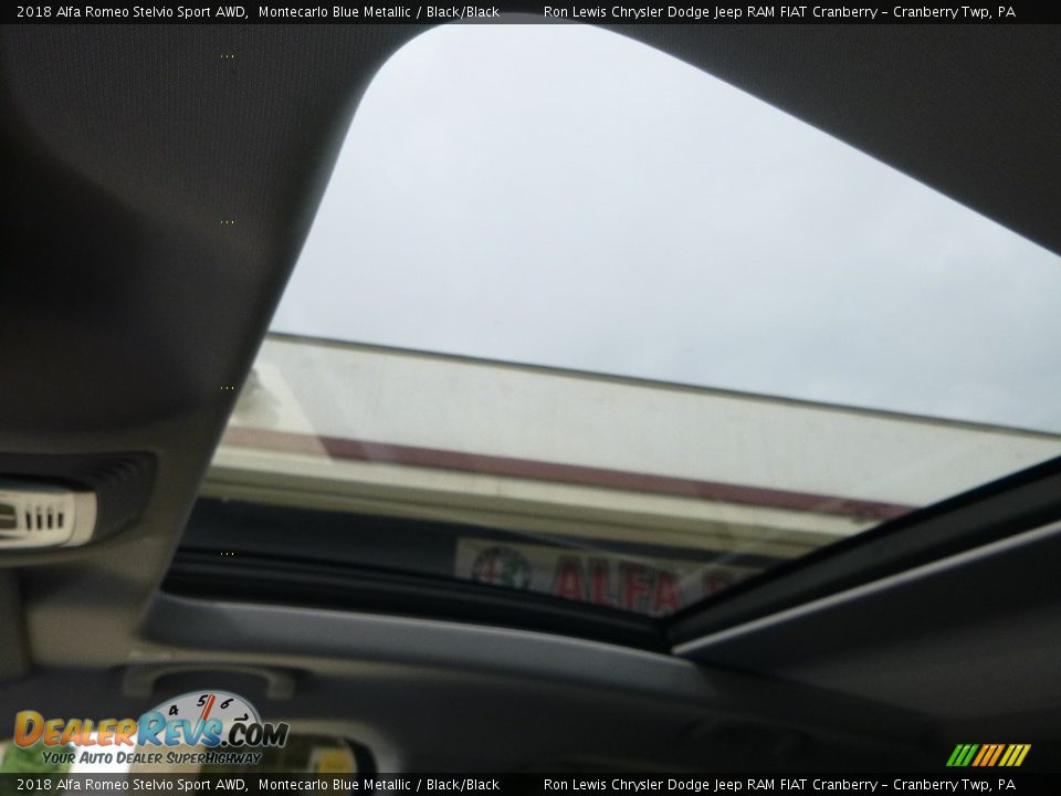2018 Alfa Romeo Stelvio Sport AWD Montecarlo Blue Metallic / Black/Black Photo #23