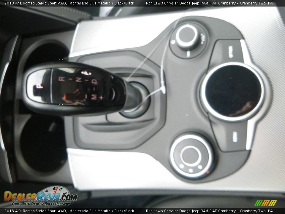 2018 Alfa Romeo Stelvio Sport AWD Montecarlo Blue Metallic / Black/Black Photo #28