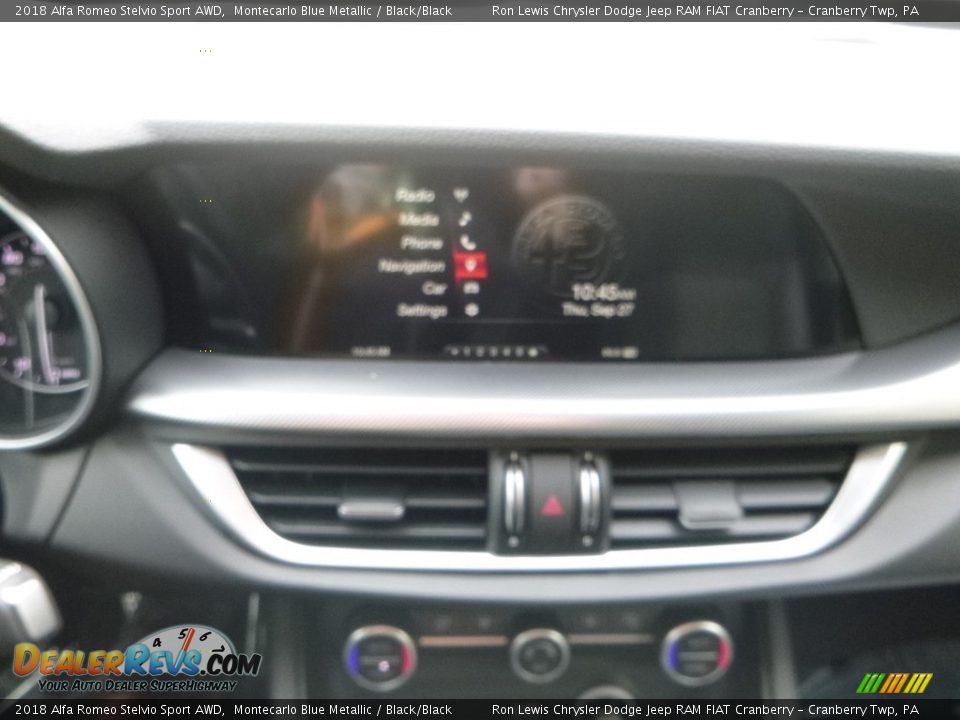 2018 Alfa Romeo Stelvio Sport AWD Montecarlo Blue Metallic / Black/Black Photo #29