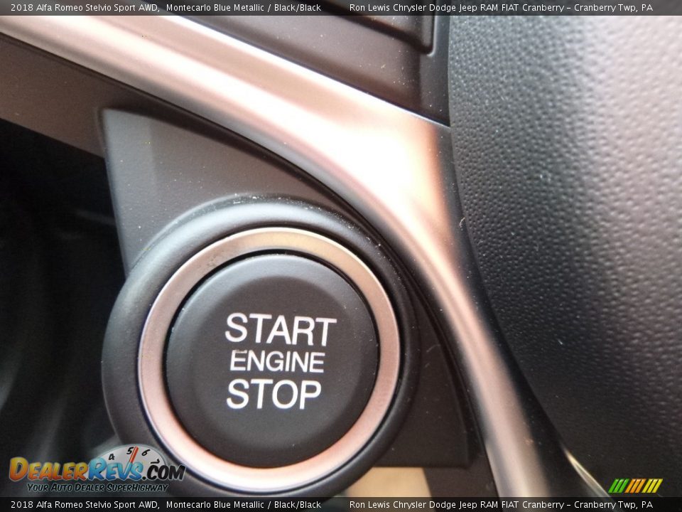 2018 Alfa Romeo Stelvio Sport AWD Montecarlo Blue Metallic / Black/Black Photo #30