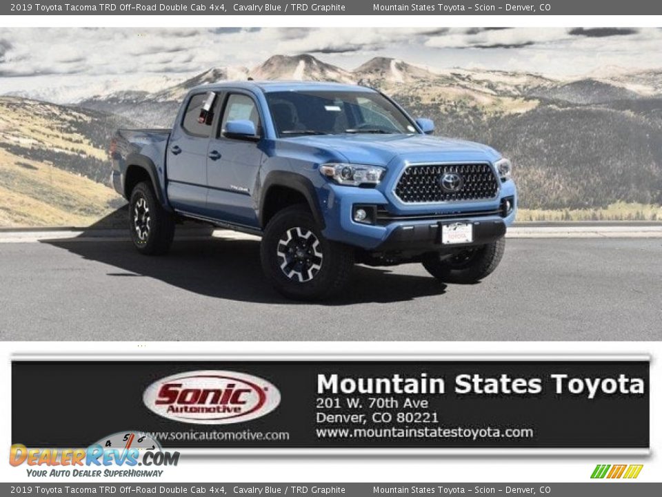 2019 Toyota Tacoma TRD Off-Road Double Cab 4x4 Cavalry Blue / TRD Graphite Photo #1