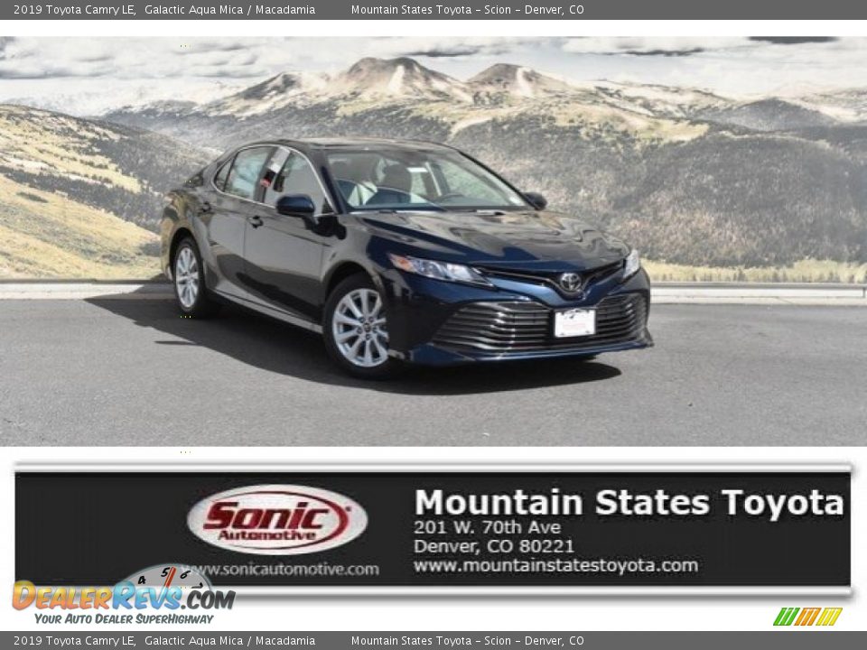 2019 Toyota Camry LE Galactic Aqua Mica / Macadamia Photo #1