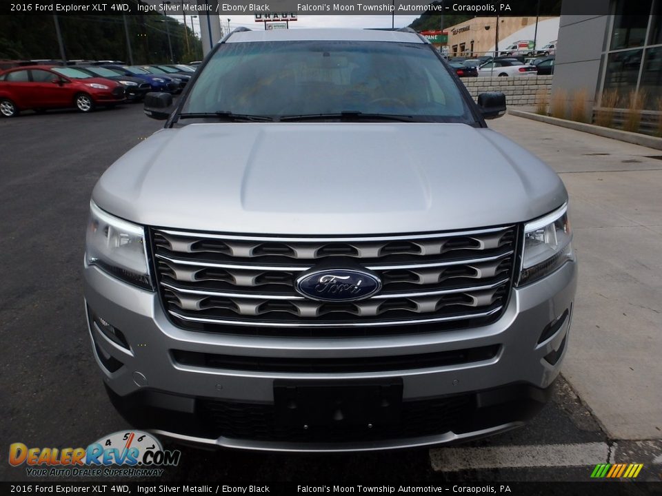 2016 Ford Explorer XLT 4WD Ingot Silver Metallic / Ebony Black Photo #8