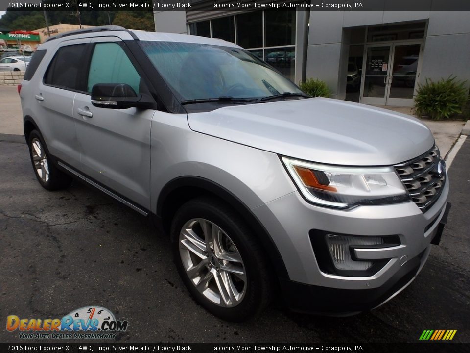 2016 Ford Explorer XLT 4WD Ingot Silver Metallic / Ebony Black Photo #9