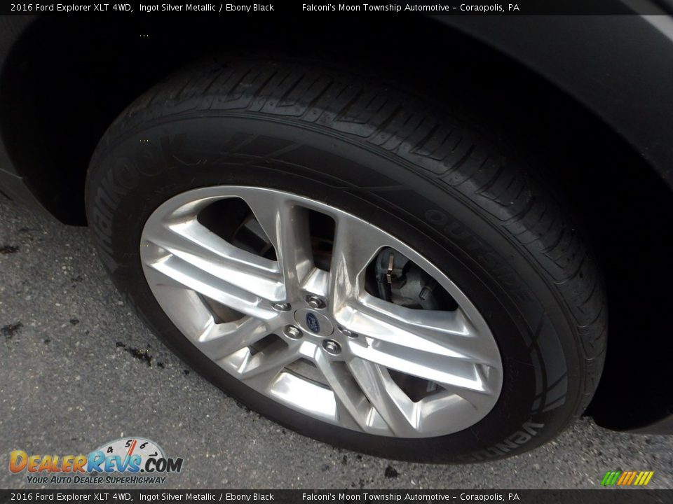 2016 Ford Explorer XLT 4WD Ingot Silver Metallic / Ebony Black Photo #10