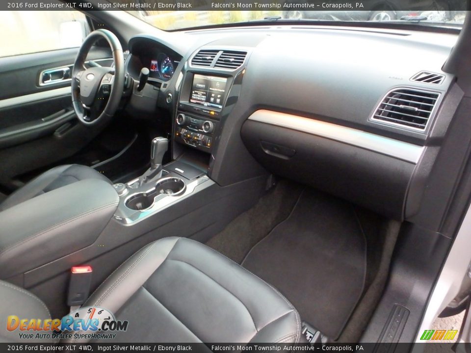 2016 Ford Explorer XLT 4WD Ingot Silver Metallic / Ebony Black Photo #12