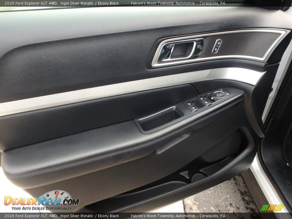 2016 Ford Explorer XLT 4WD Ingot Silver Metallic / Ebony Black Photo #18