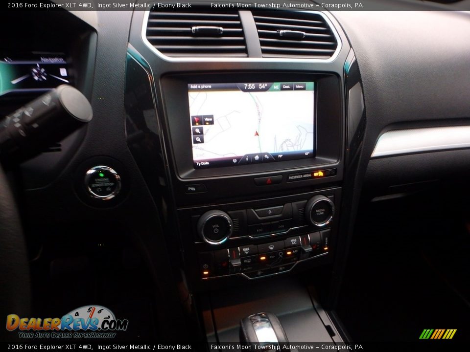 2016 Ford Explorer XLT 4WD Ingot Silver Metallic / Ebony Black Photo #22
