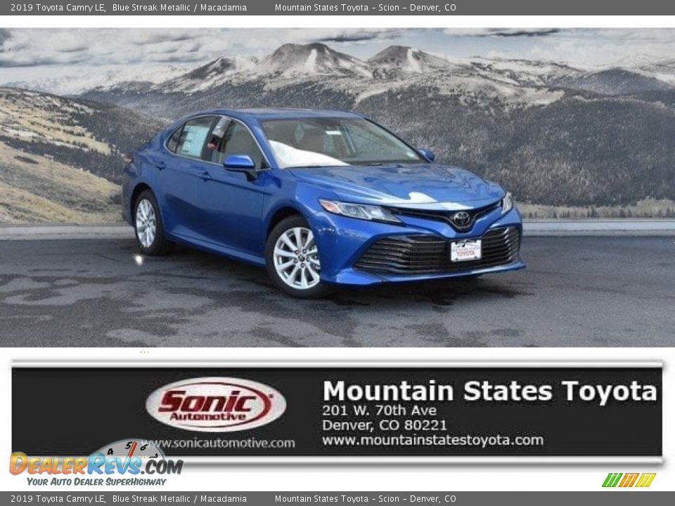 2019 Toyota Camry LE Blue Streak Metallic / Macadamia Photo #1