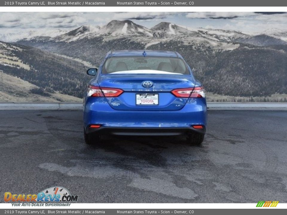 2019 Toyota Camry LE Blue Streak Metallic / Macadamia Photo #4