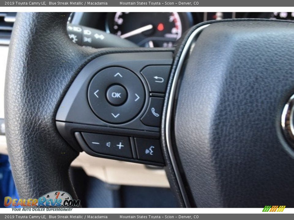 2019 Toyota Camry LE Blue Streak Metallic / Macadamia Photo #26