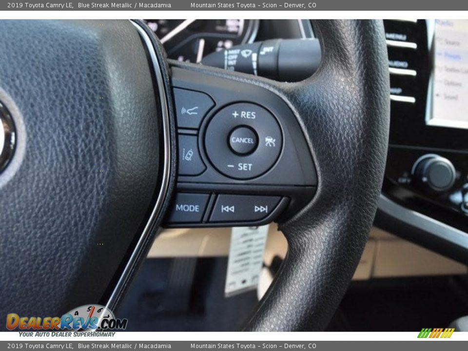 2019 Toyota Camry LE Blue Streak Metallic / Macadamia Photo #27
