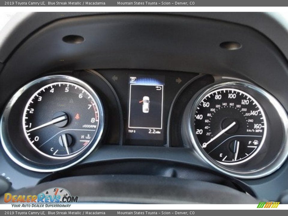 2019 Toyota Camry LE Blue Streak Metallic / Macadamia Photo #28