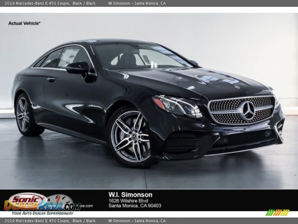 2019 Mercedes-Benz E 450 Coupe Black / Black Photo #1
