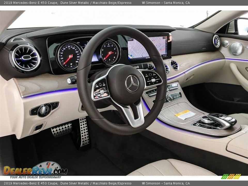 2019 Mercedes-Benz E 450 Coupe Dune Silver Metallic / Macchiato Beige/Espresso Photo #4