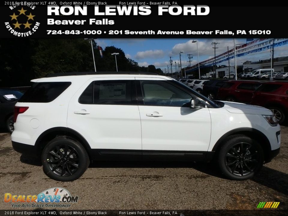 2018 Ford Explorer XLT 4WD Oxford White / Ebony Black Photo #1