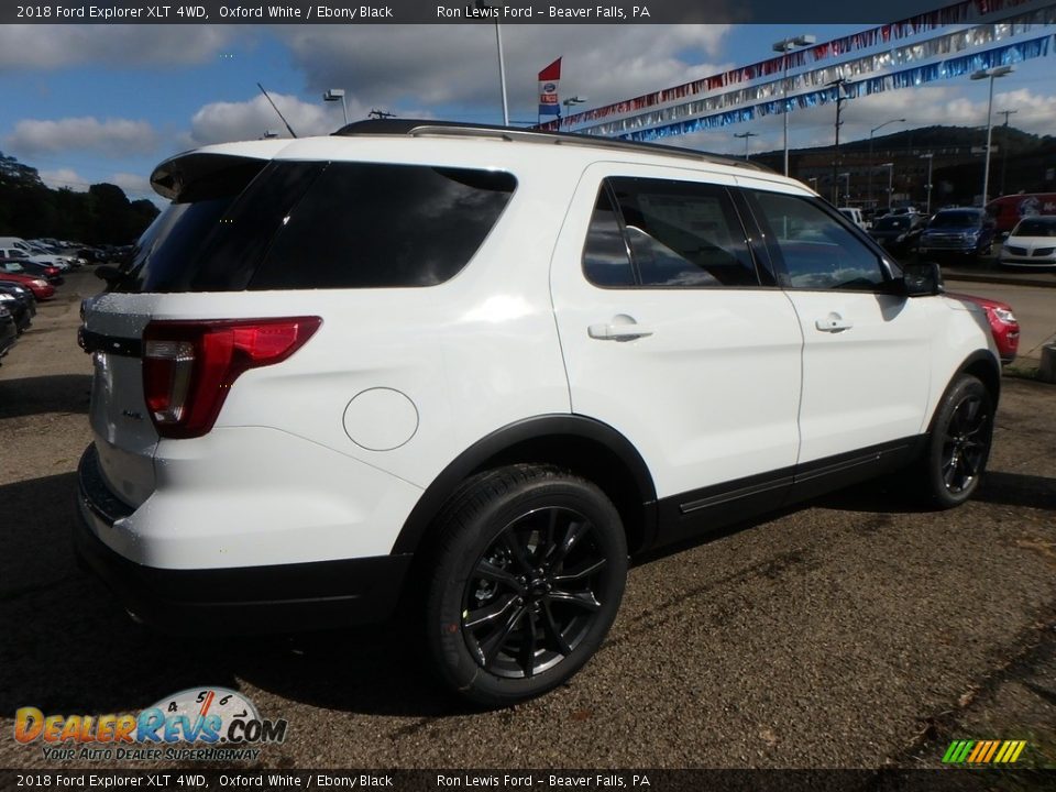 2018 Ford Explorer XLT 4WD Oxford White / Ebony Black Photo #2