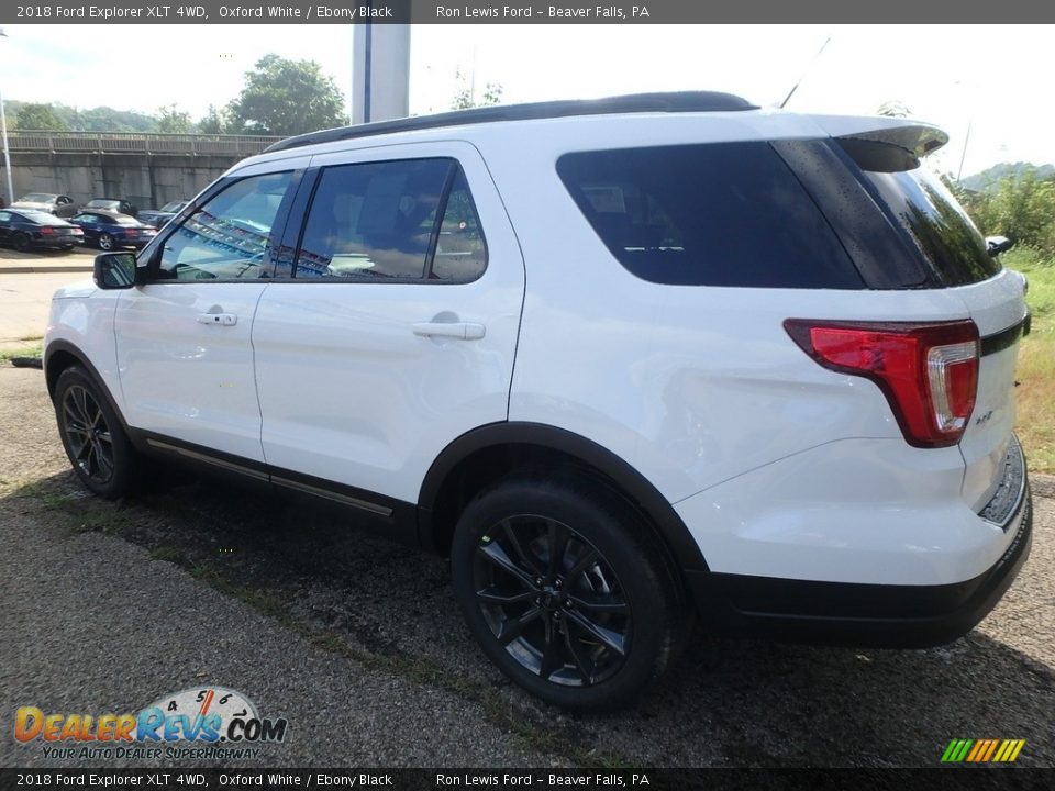 2018 Ford Explorer XLT 4WD Oxford White / Ebony Black Photo #4
