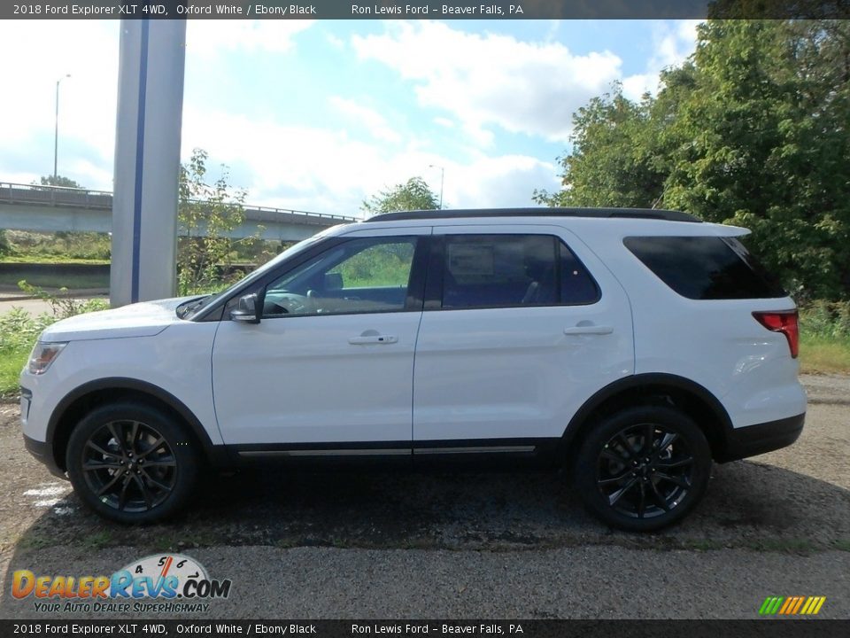 2018 Ford Explorer XLT 4WD Oxford White / Ebony Black Photo #5