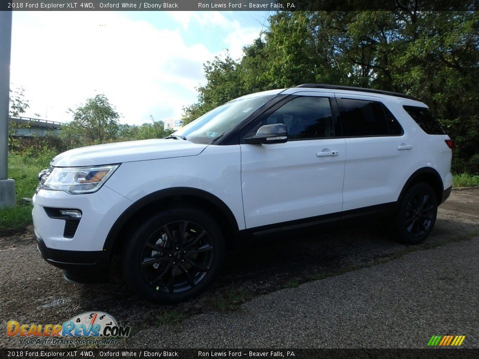 2018 Ford Explorer XLT 4WD Oxford White / Ebony Black Photo #6