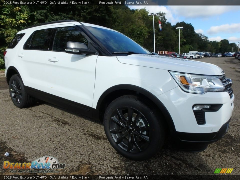 2018 Ford Explorer XLT 4WD Oxford White / Ebony Black Photo #8
