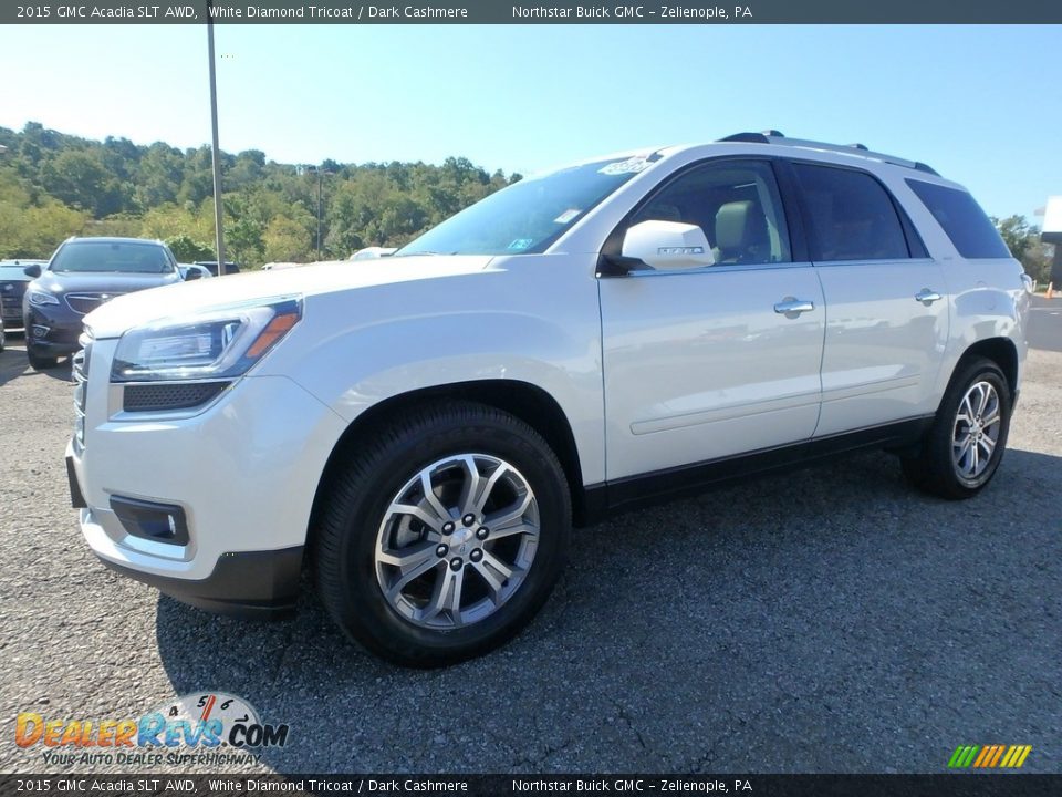 2015 GMC Acadia SLT AWD White Diamond Tricoat / Dark Cashmere Photo #1