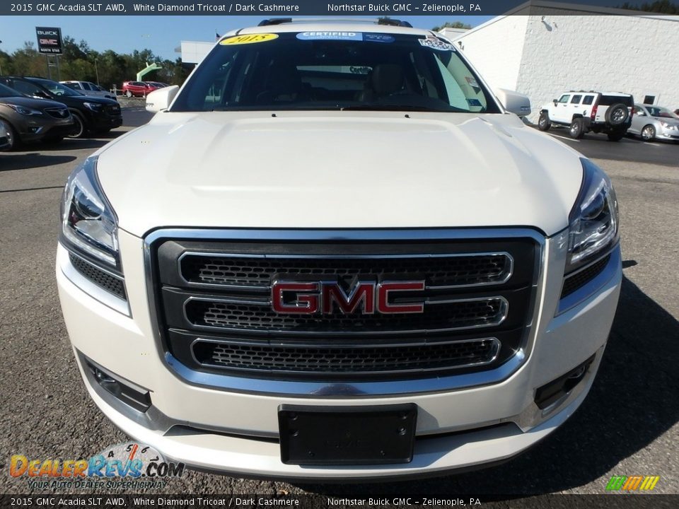2015 GMC Acadia SLT AWD White Diamond Tricoat / Dark Cashmere Photo #3