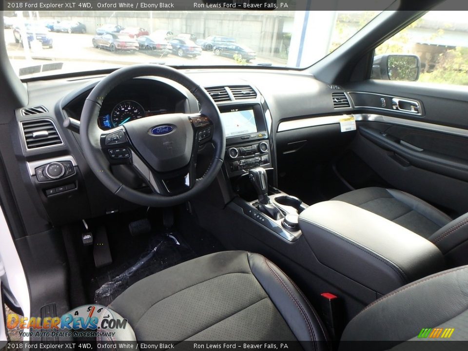 2018 Ford Explorer XLT 4WD Oxford White / Ebony Black Photo #13