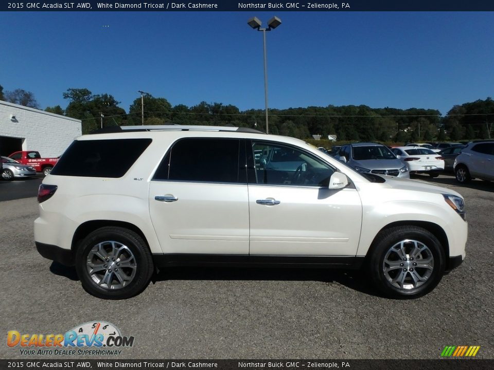 2015 GMC Acadia SLT AWD White Diamond Tricoat / Dark Cashmere Photo #5