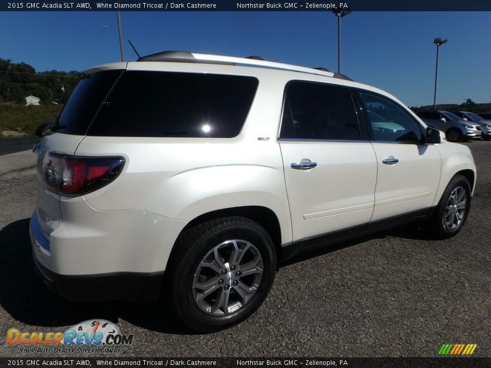 2015 GMC Acadia SLT AWD White Diamond Tricoat / Dark Cashmere Photo #8