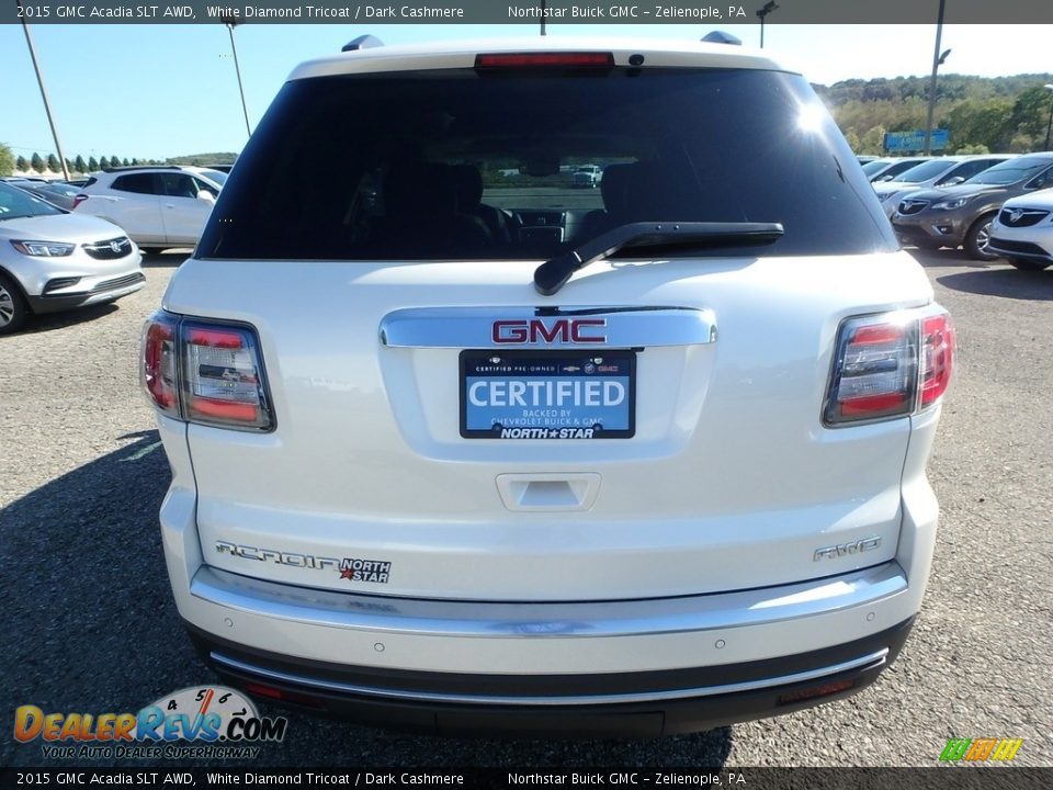 2015 GMC Acadia SLT AWD White Diamond Tricoat / Dark Cashmere Photo #9