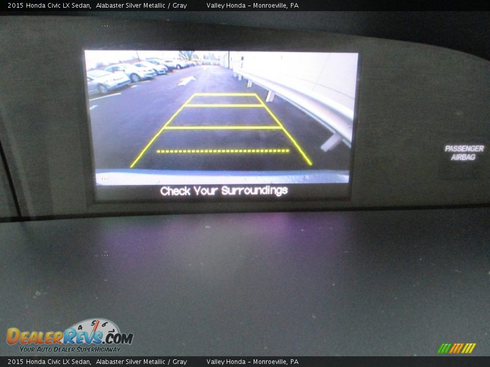 2015 Honda Civic LX Sedan Alabaster Silver Metallic / Gray Photo #18