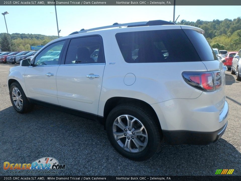 2015 GMC Acadia SLT AWD White Diamond Tricoat / Dark Cashmere Photo #12