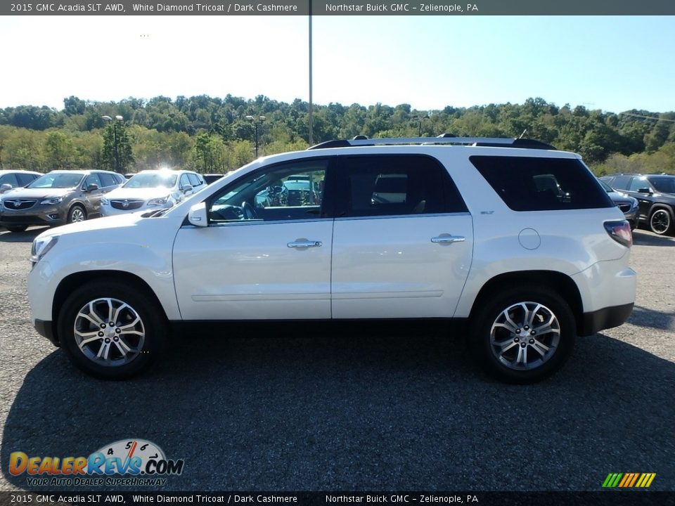 2015 GMC Acadia SLT AWD White Diamond Tricoat / Dark Cashmere Photo #13