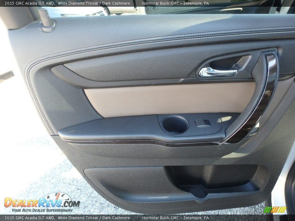 2015 GMC Acadia SLT AWD White Diamond Tricoat / Dark Cashmere Photo #19