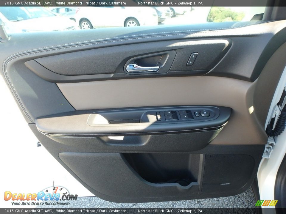 2015 GMC Acadia SLT AWD White Diamond Tricoat / Dark Cashmere Photo #20