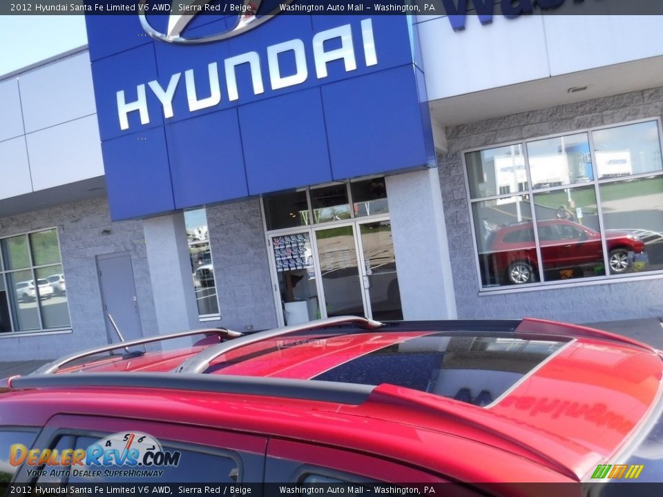 2012 Hyundai Santa Fe Limited V6 AWD Sierra Red / Beige Photo #4