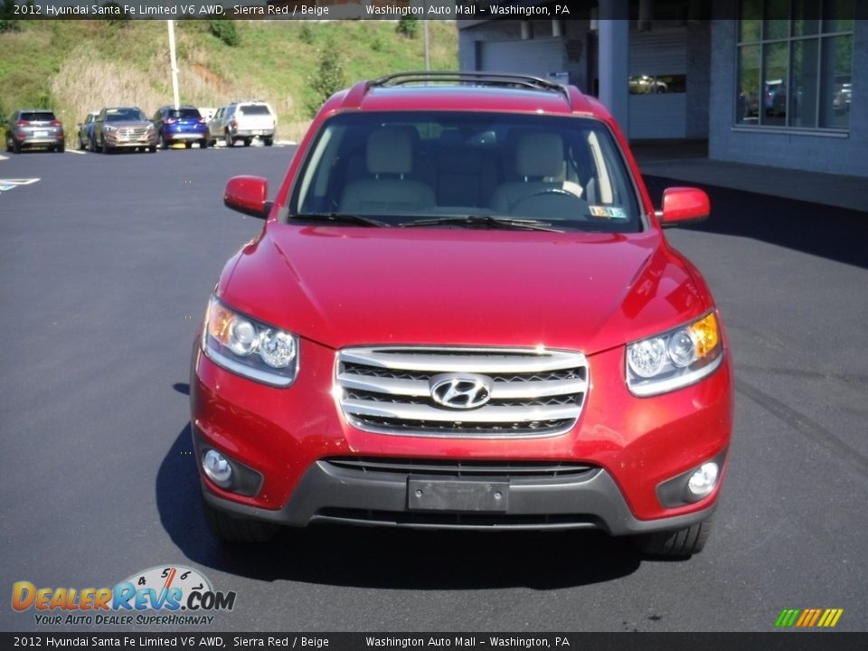 2012 Hyundai Santa Fe Limited V6 AWD Sierra Red / Beige Photo #5