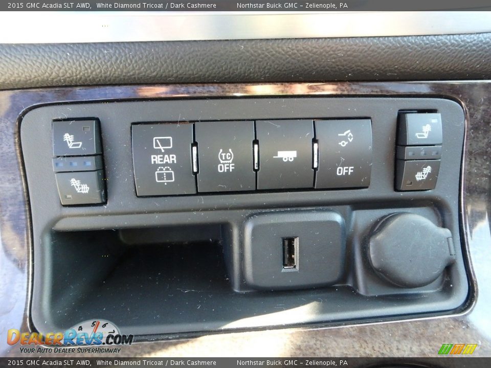 2015 GMC Acadia SLT AWD White Diamond Tricoat / Dark Cashmere Photo #29