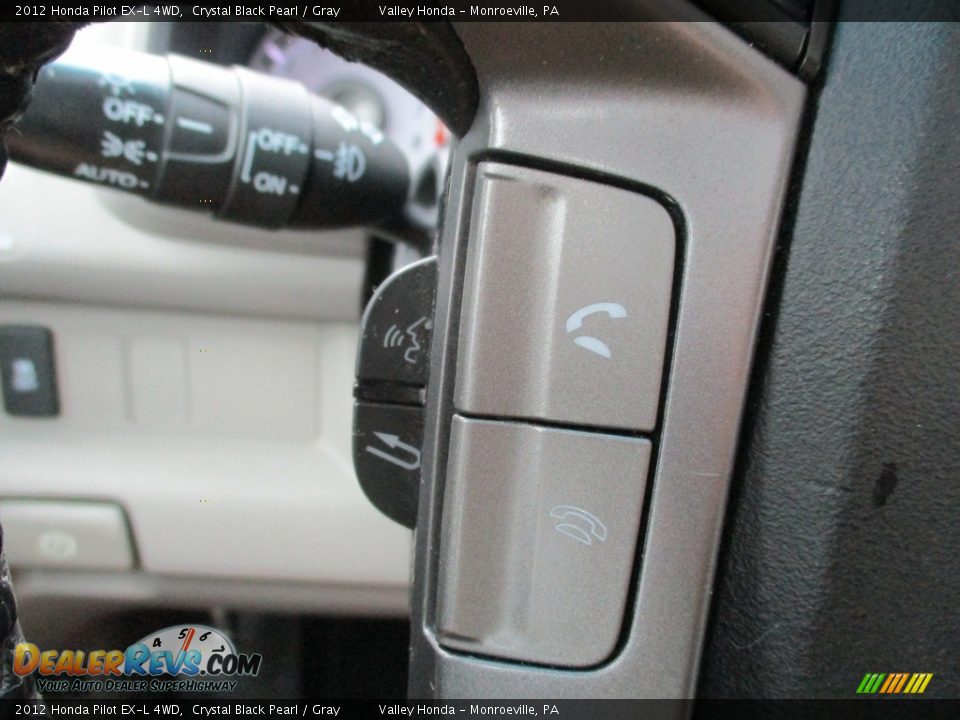 2012 Honda Pilot EX-L 4WD Crystal Black Pearl / Gray Photo #18