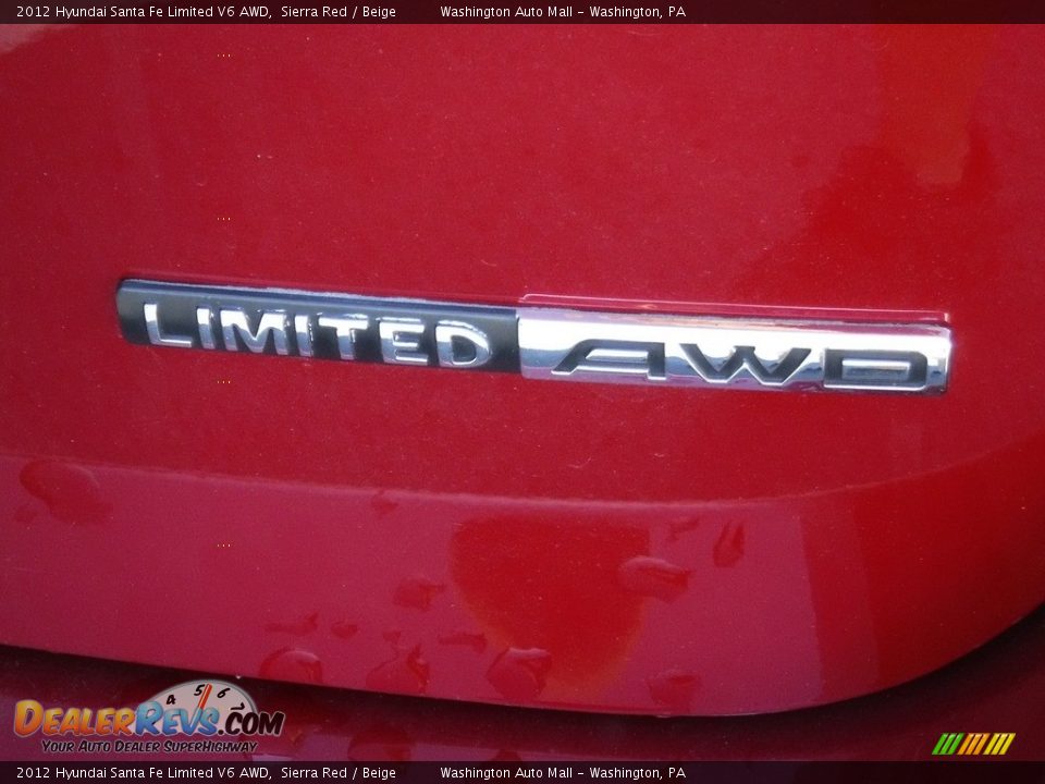 2012 Hyundai Santa Fe Limited V6 AWD Sierra Red / Beige Photo #10