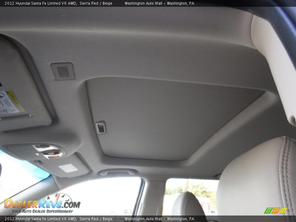 2012 Hyundai Santa Fe Limited V6 AWD Sierra Red / Beige Photo #11