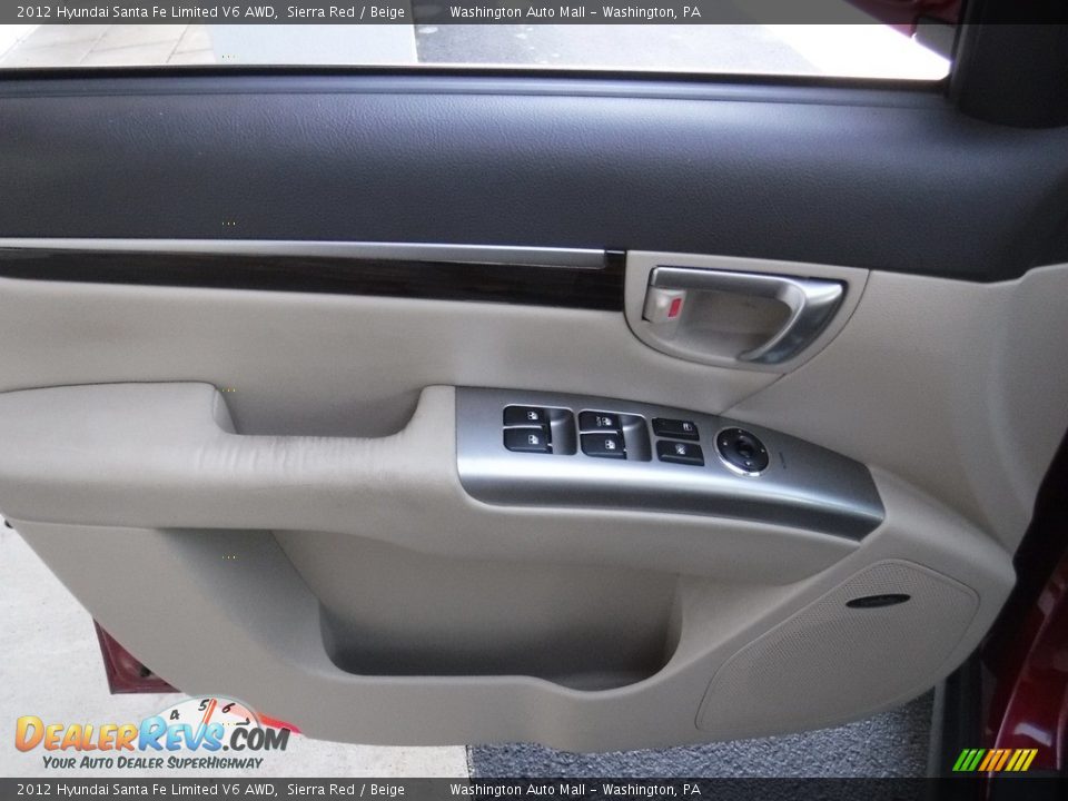 2012 Hyundai Santa Fe Limited V6 AWD Sierra Red / Beige Photo #13
