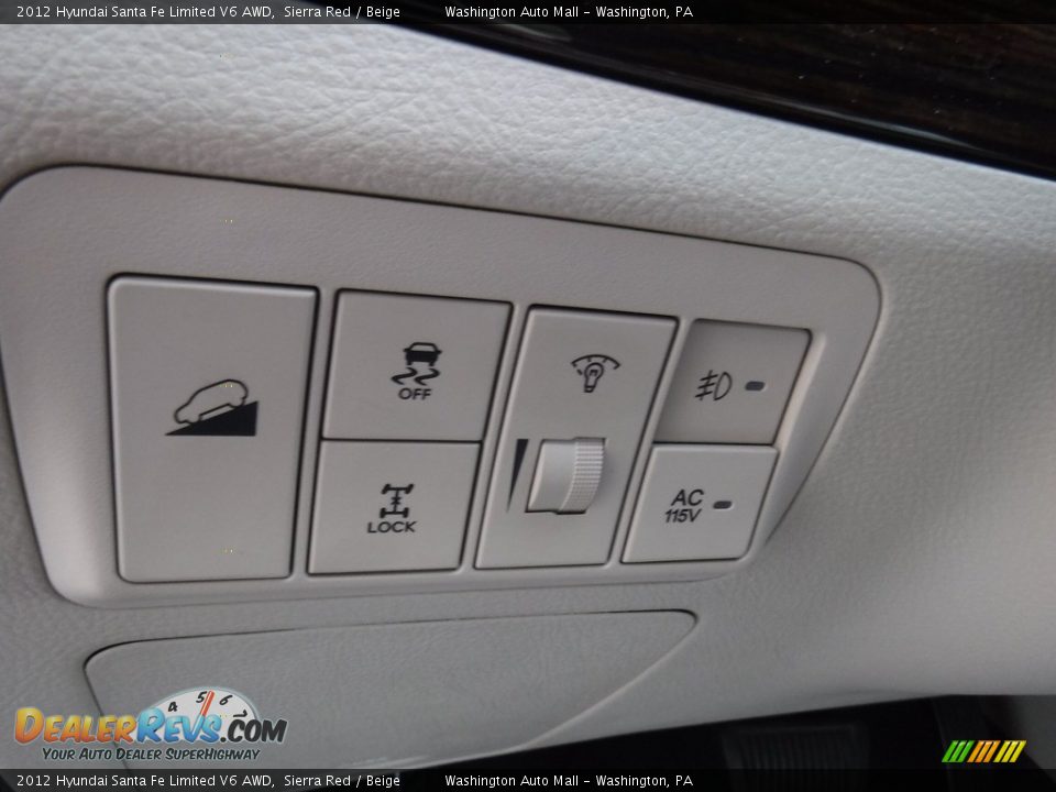 2012 Hyundai Santa Fe Limited V6 AWD Sierra Red / Beige Photo #15