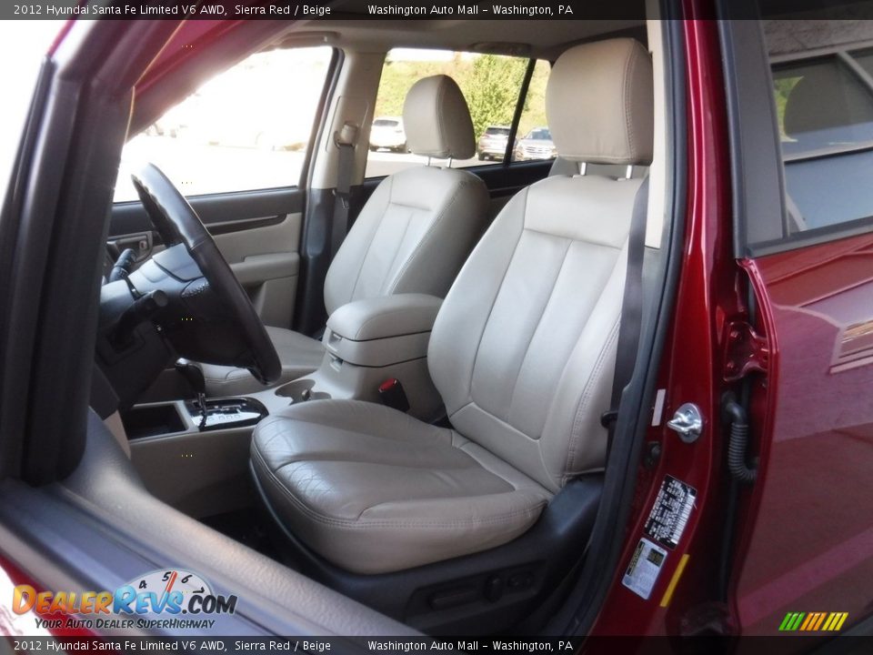 2012 Hyundai Santa Fe Limited V6 AWD Sierra Red / Beige Photo #16